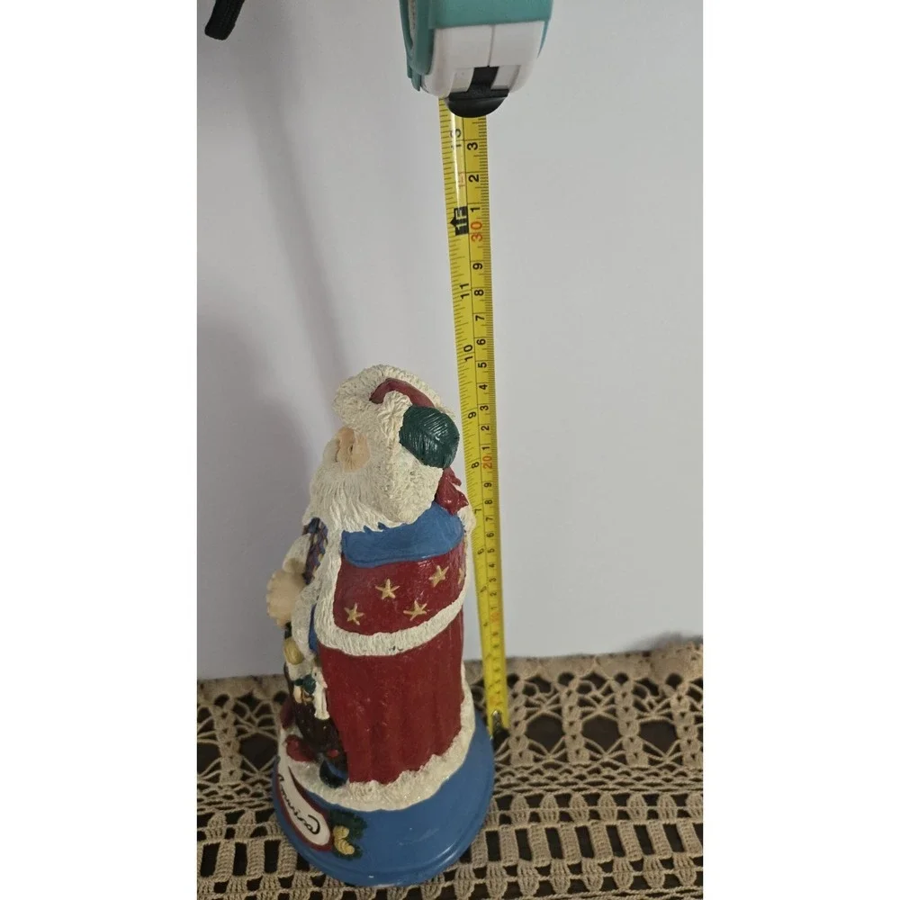 Colonial America Santa Figurine AU99 Patriotic Christmas Statue Vintage Decor